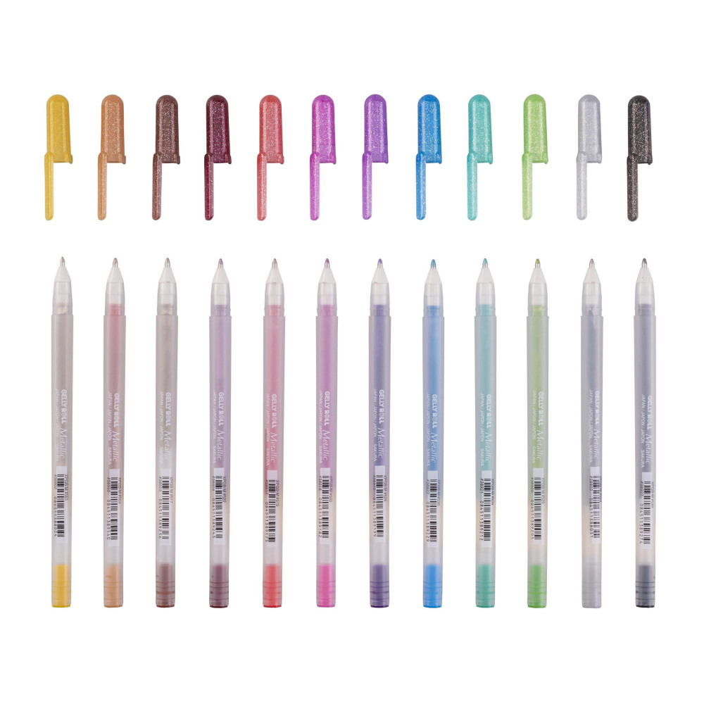 Zestaw długopisów żelowych Gelly Roll - Sakura - Metallic, 12 szt.