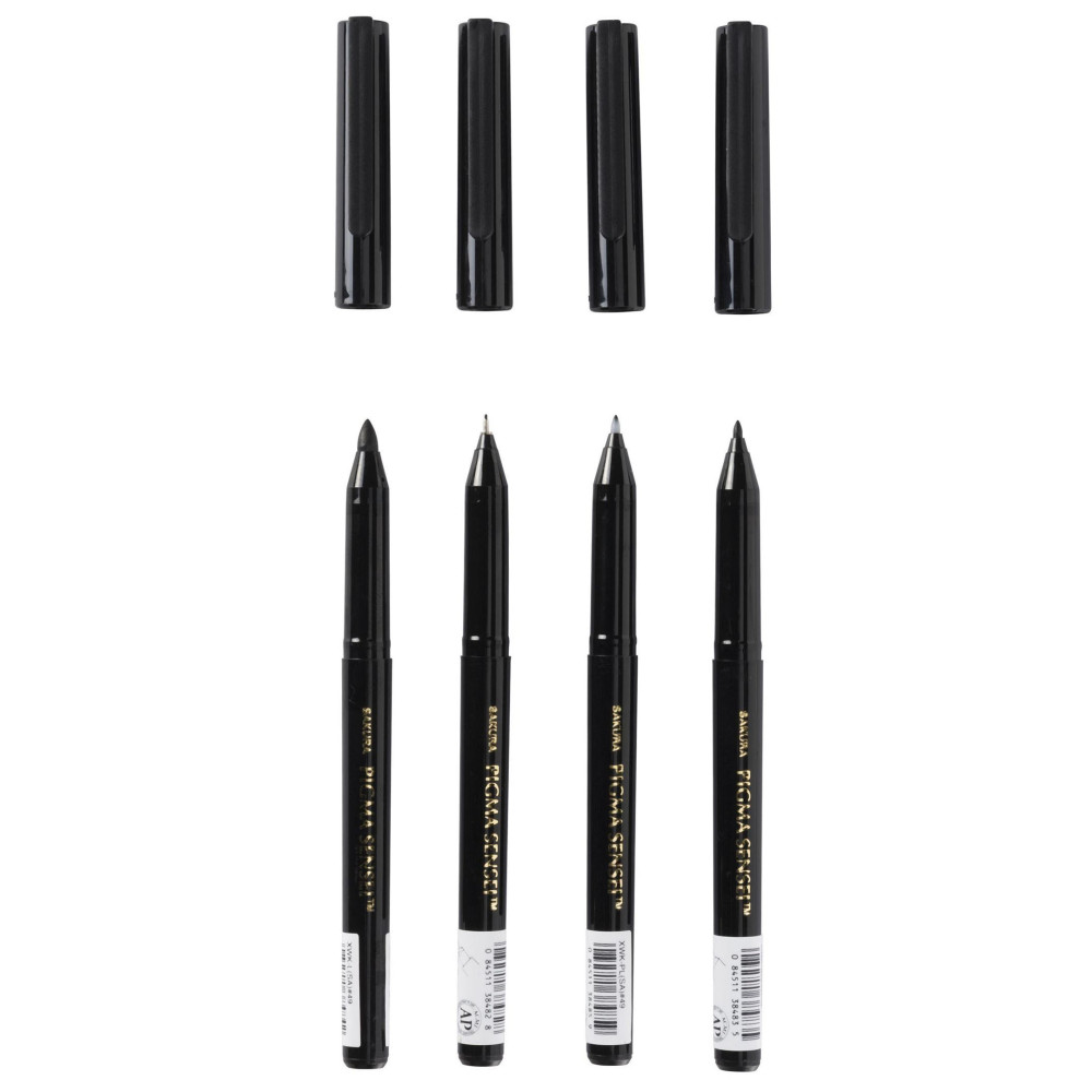 Set of Pigma Sensei Manga Fineliners - Sakura - black, 4 pcs