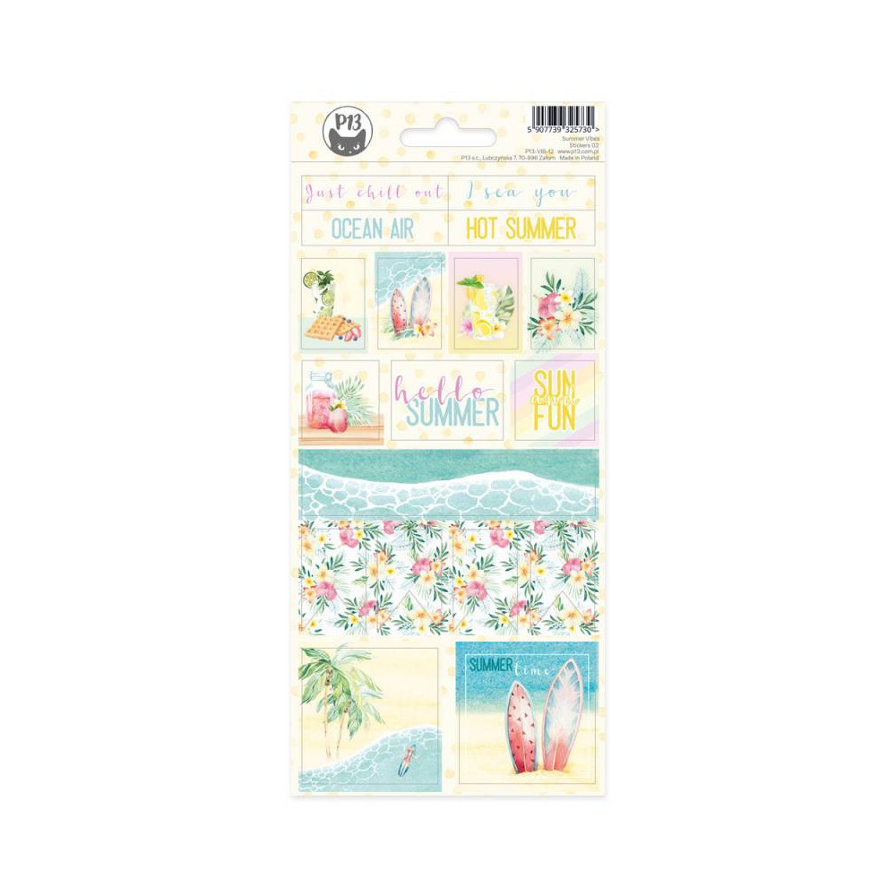 Arkusz naklejek 10,5 x 23 cm - Piątek Trzynastego - Summer Vibes 02