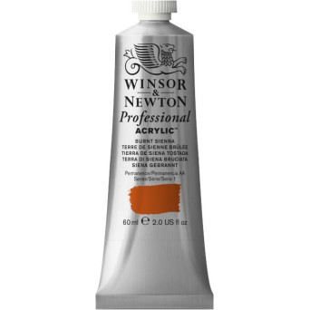 Farba akrylowa Professional Acrylic - Winsor & Newton - Burnt Sienna, 60 ml