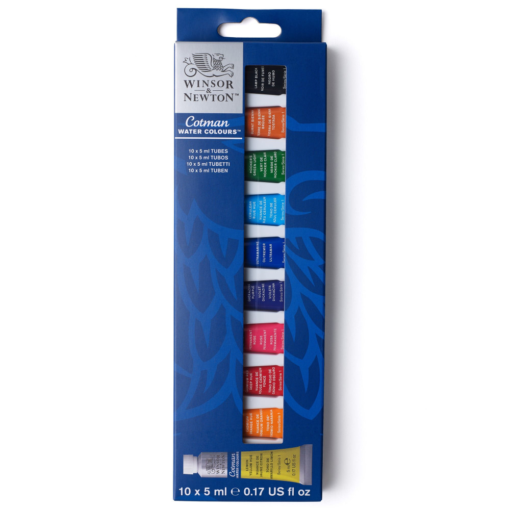 Zestaw farb akwarelowych Cotman - Winsor & Newton - 10 kolorów x 5 ml