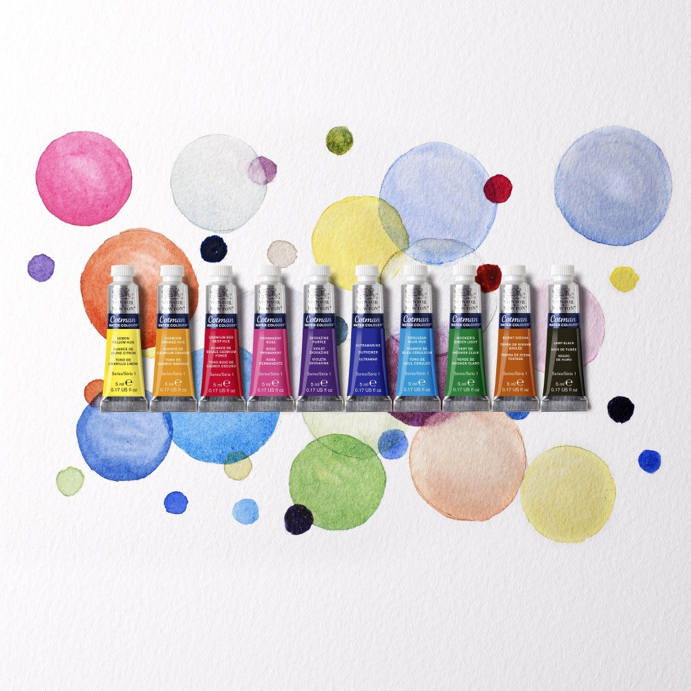 Zestaw farb akwarelowych Cotman - Winsor & Newton - 10 kolorów x 5 ml