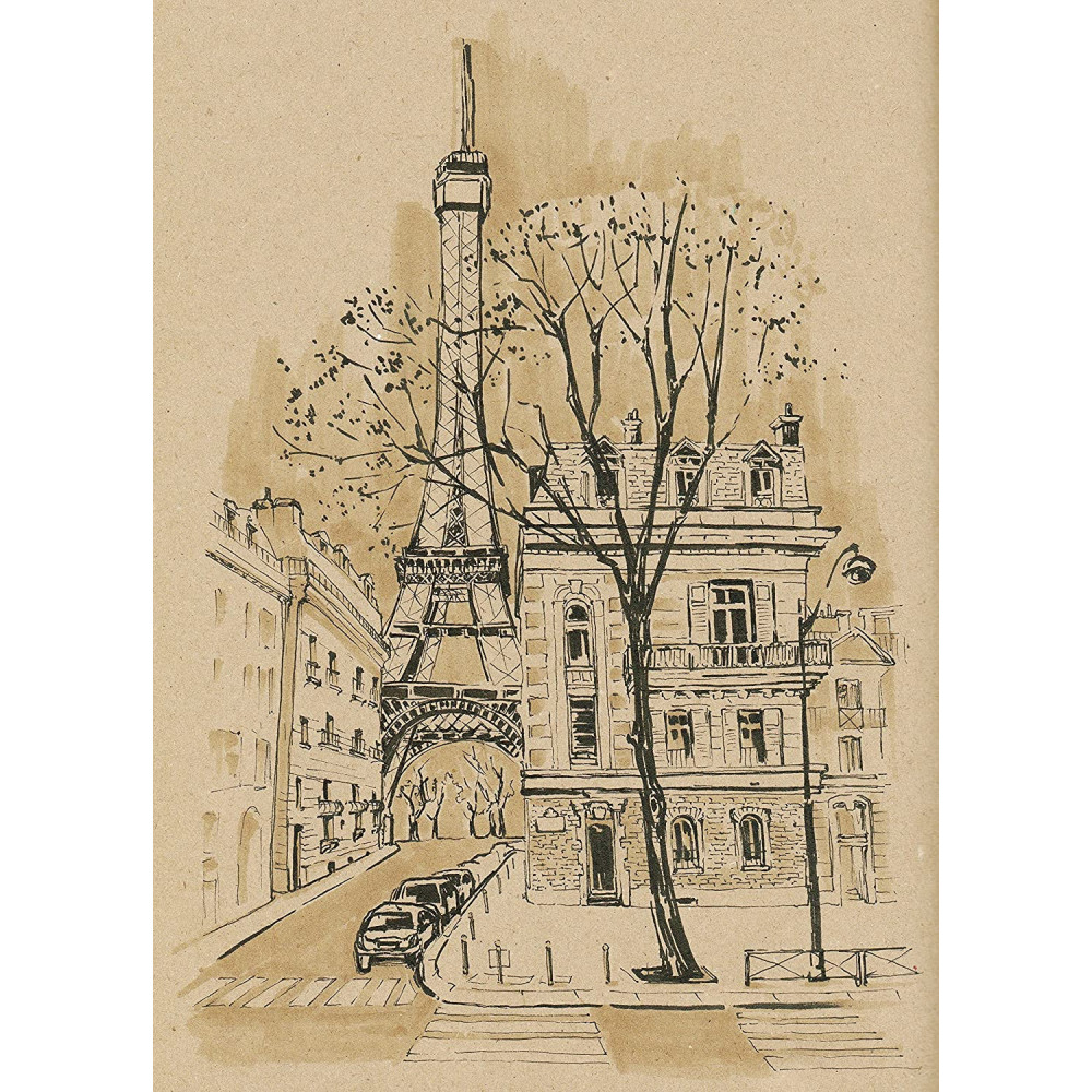 Blok uniwersalny Kraft Mixed Media - Clairefontaine - brązowy, A5, 90g, 100 ark.