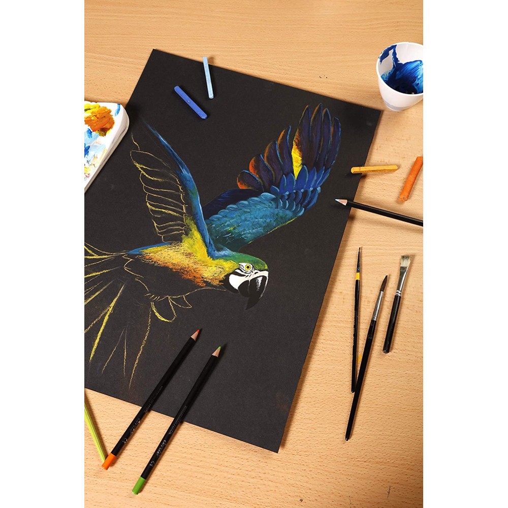 Blok uniwersalny Paint'On Mixed Media - Clairefontaine - czarny, A3, 250g, 20 ark.