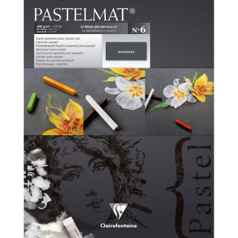 Papier do pasteli suchych Pastelmat - Clairefontaine - nr 6, 24 x 30 cm, 300g, 12 ark.
