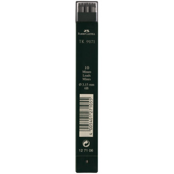 Wkłady grafitowe do ołówka TK 9071  - Faber-Castell - 6B, 10 szt.