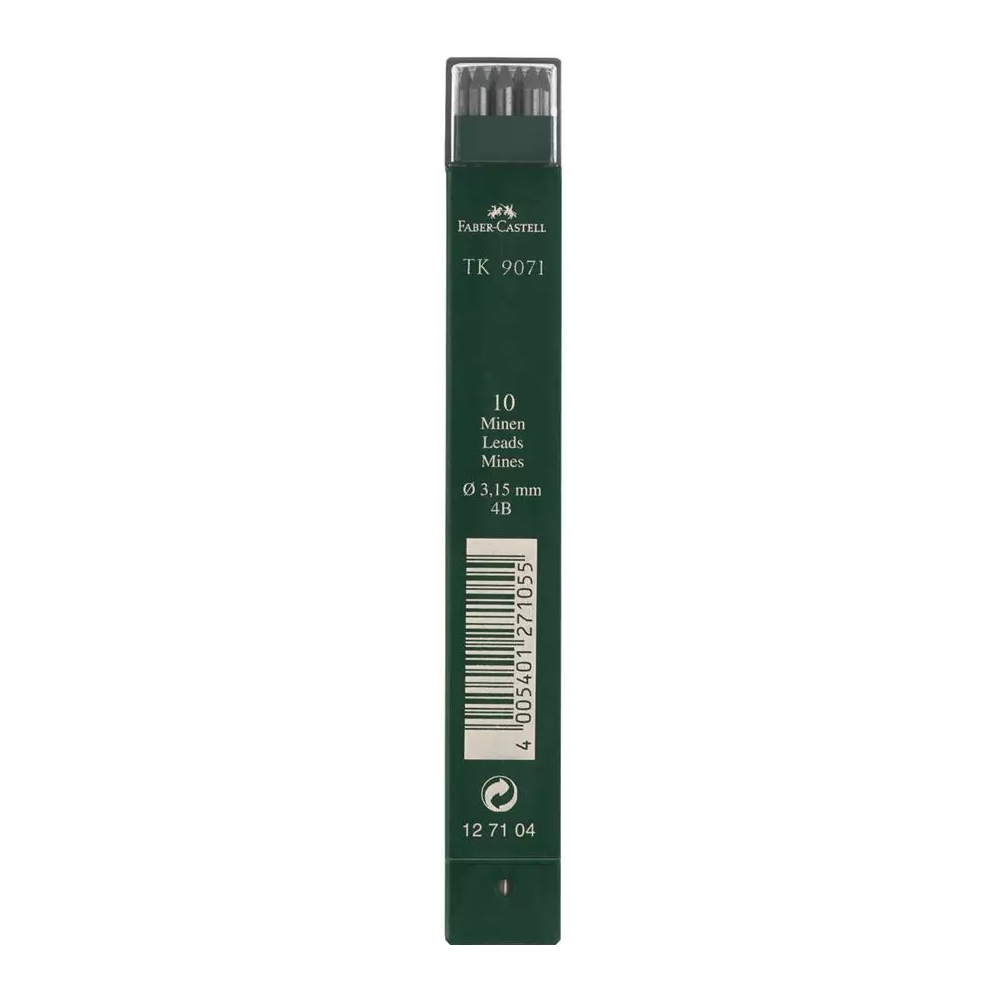 Wkłady grafitowe do ołówka TK 9071  - Faber-Castell - 4B, 10 szt.