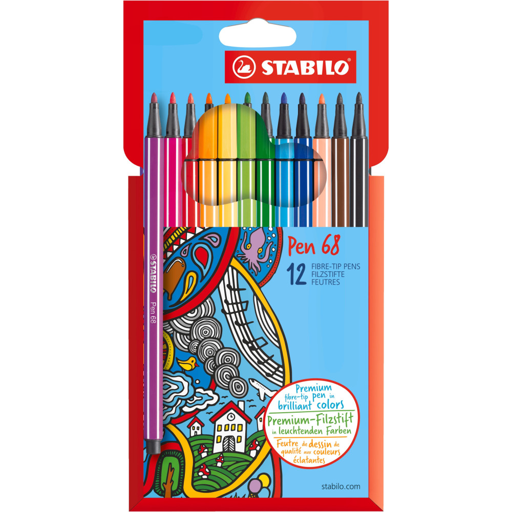 Pen 68 set - Stabilo - 12 pcs