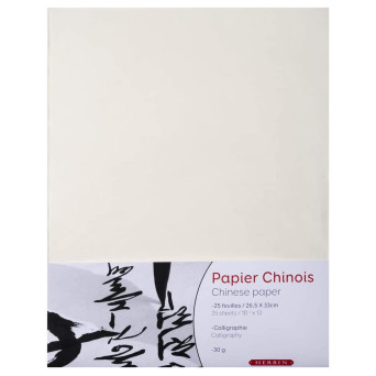 Papier chiński do kaligrafii - J.Herbin - 26,5 x 33 cm, 30 g/m2, 25 ark.