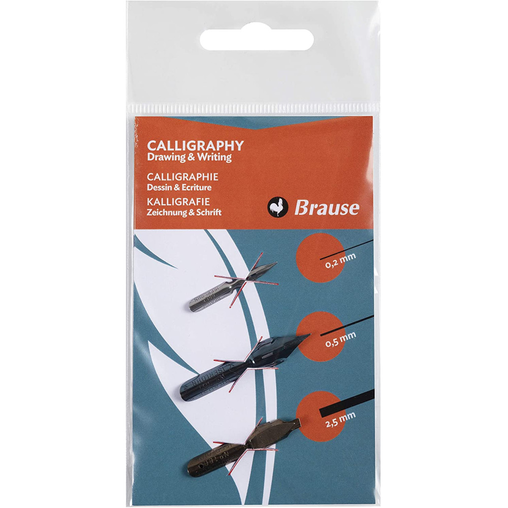 Set of Drawing & Writing nibs - Brause - 3 pcs