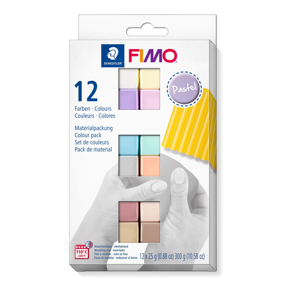 Zestaw masy termoutwardzalnej Fimo Soft - Staedtler - Pastel, 12 kolorów x 25g