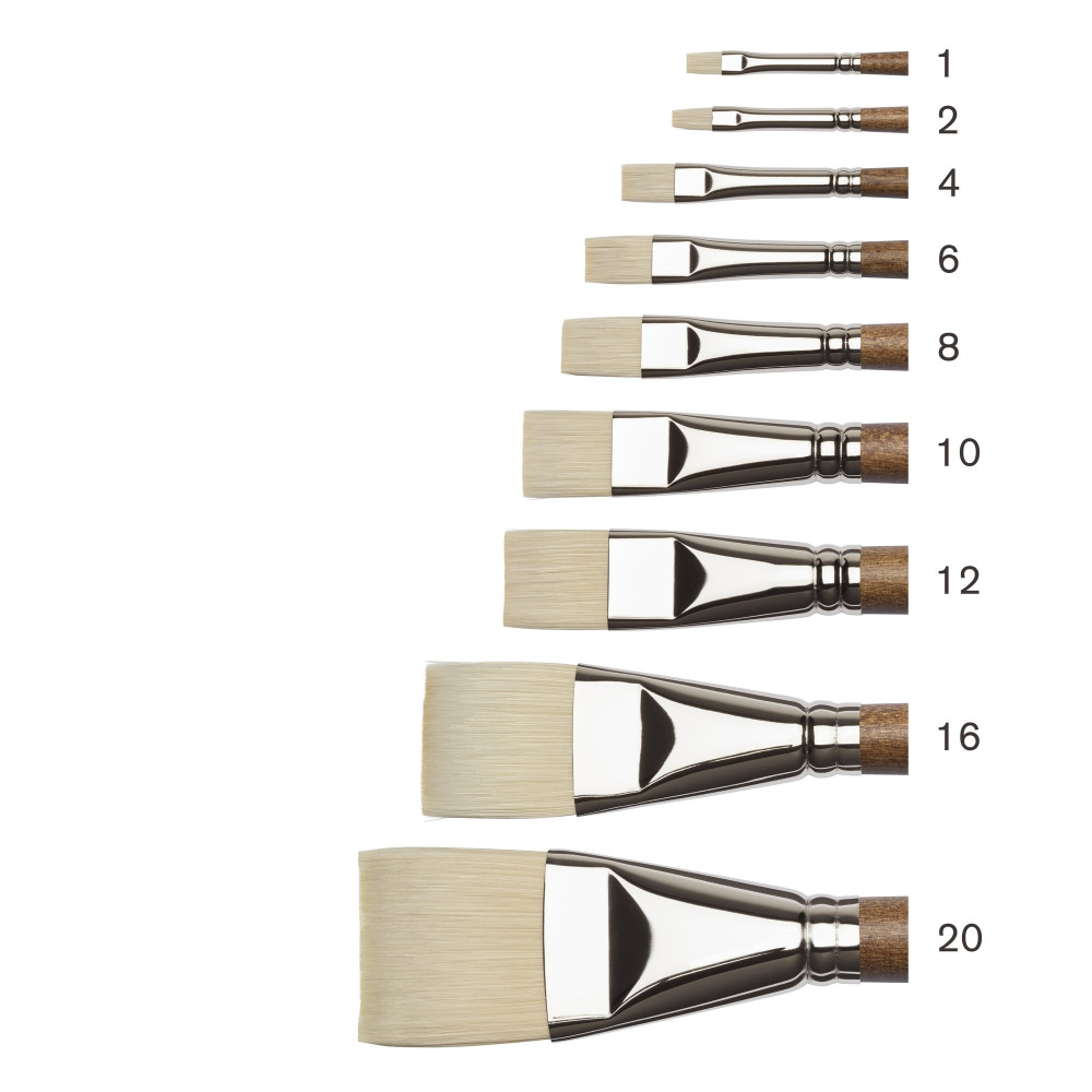 Artists' Oil synthetic brush, short flat - Winsor & Newton - no. 4