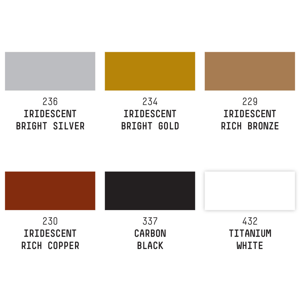 Zestaw tuszów akrylowych Iridescents - Liquitex - 6 kolorów x 30 ml