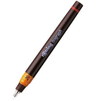 Pisak kreślarski Isograph - Rotring - czarny, 0,20 mm
