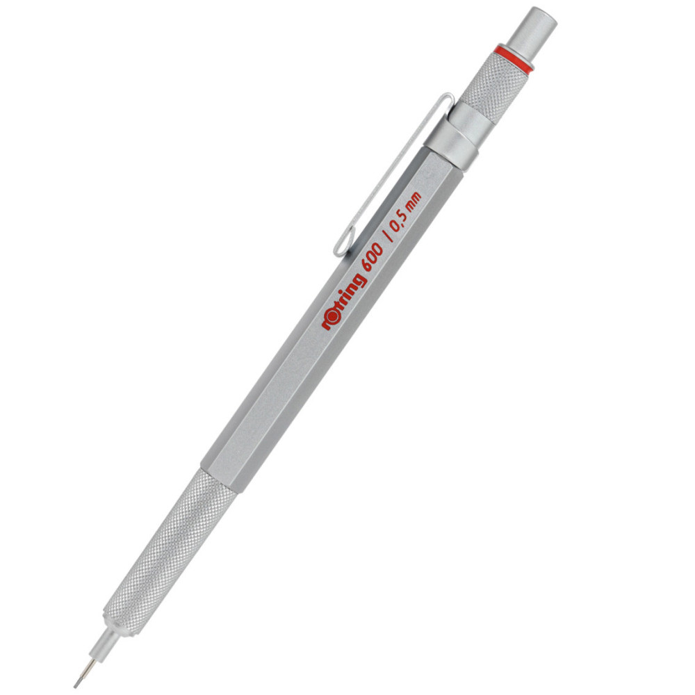 Ołówek automatyczny 600 - Rotring - srebrny, 0,5 mm