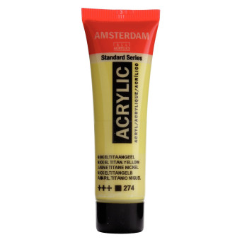 Acrylic paint in tube - Amsterdam - Nickel Titanium Yellow, 20 ml