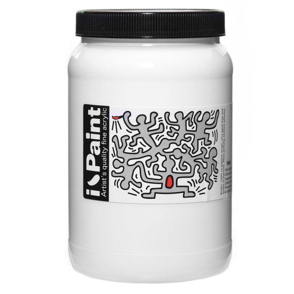 Acrylic paint I-Paint - Renesans - 01, Titanium White, 500 ml