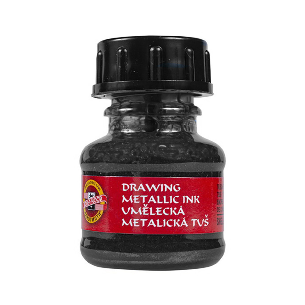 Tusz rysunkowy metaliczny Art Metalik - Koh-I-Noor - czarny, 20 g