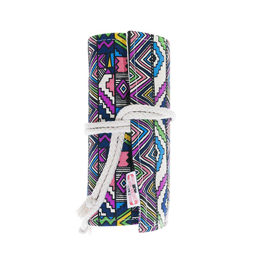 Colorful fabric pencil case for brushes and crayons - Koh-I-Noor