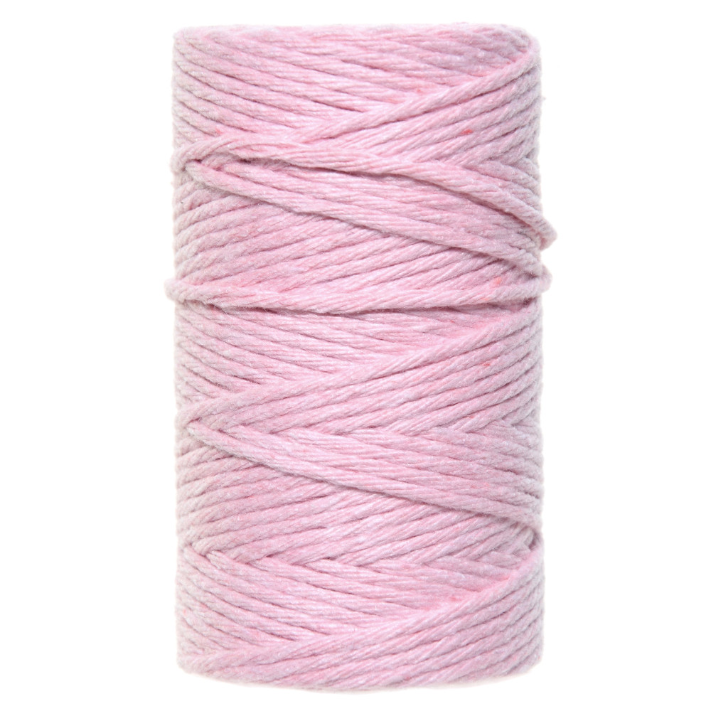 Sznurek bawełniany do makramy - jasnoróżowy, 2 mm, 60 m