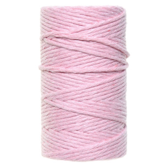 Sznurek bawełniany do makramy - jasnoróżowy, 2 mm, 60 m