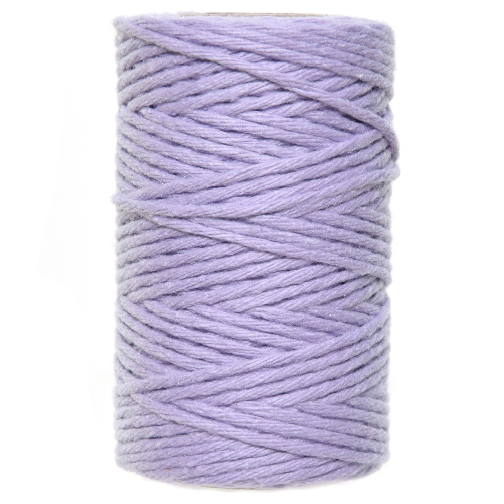 Sznurek bawełniany do makramy - liliowy, 2 mm, 60 m