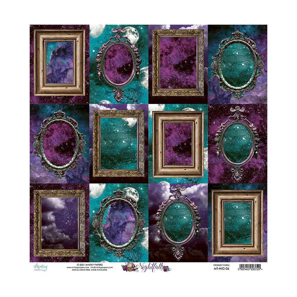 Scrapbooking paper 30,5 x 30,5 cm - Mintay - Nightfall 06