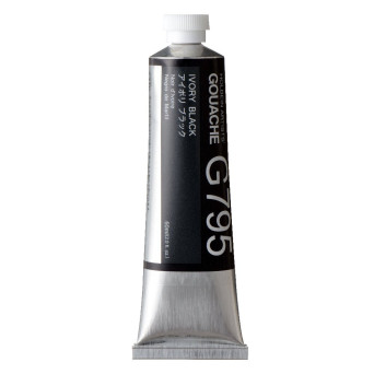 Artists’ Gouache - Holbein - Ivory Black, 60 ml