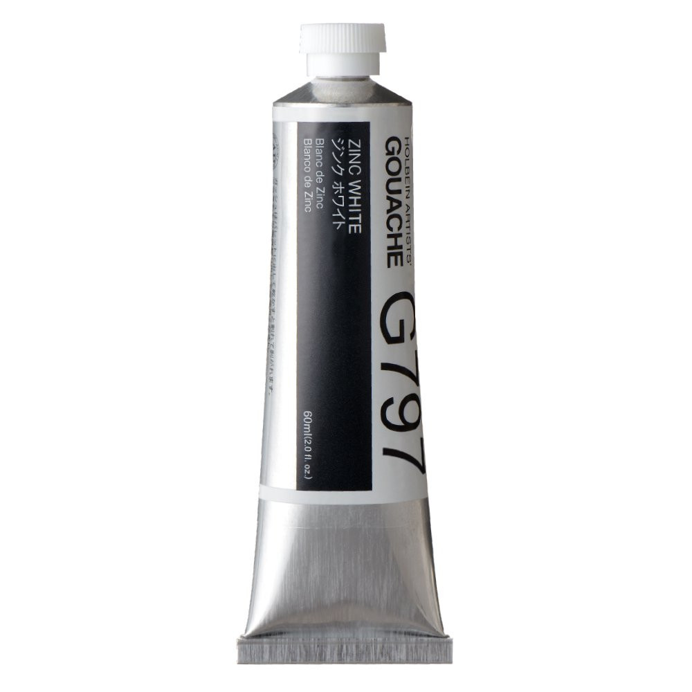 Gwasz Artists’ Gouache - Holbein - Zinc White, 60 ml