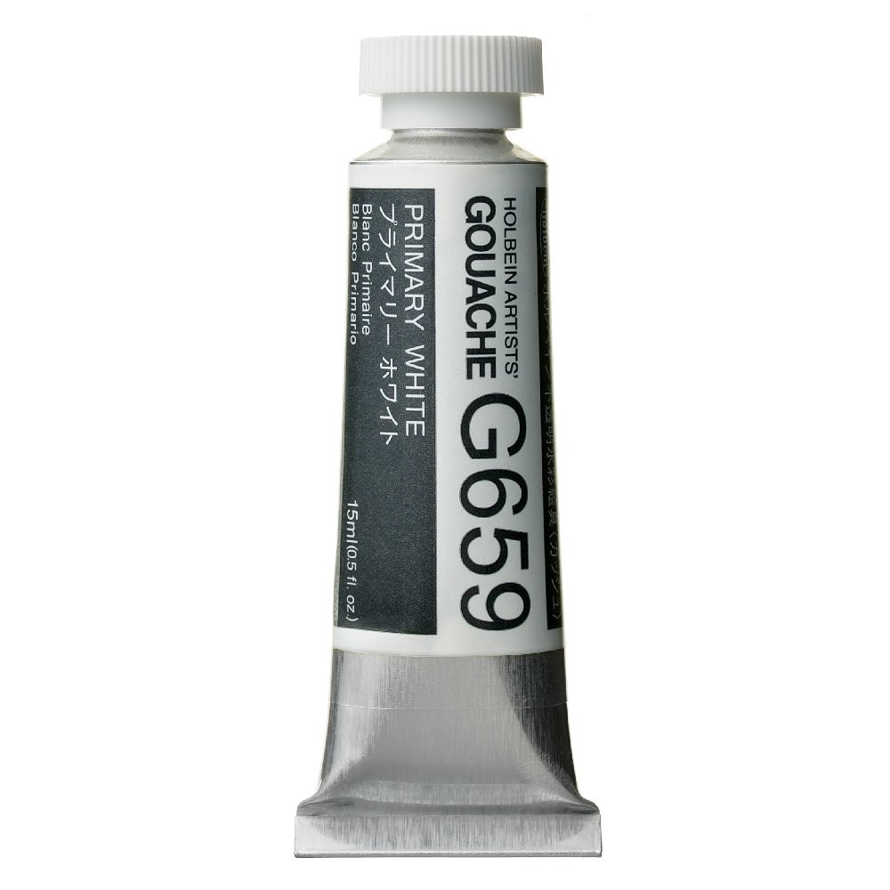 Gwasz Artists’ Gouache - Holbein - Primary White, 15 ml