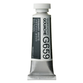 Gwasz Artists’ Gouache - Holbein - Primary White, 15 ml