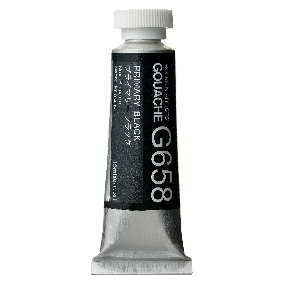 Artists’ Gouache - Holbein - Primary Black, 15 ml