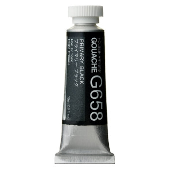 Gwasz Artists’ Gouache - Holbein - Primary Black, 15 ml