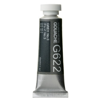 Gwasz Artists’ Gouache - Holbein - Grey no. 3, 15 ml