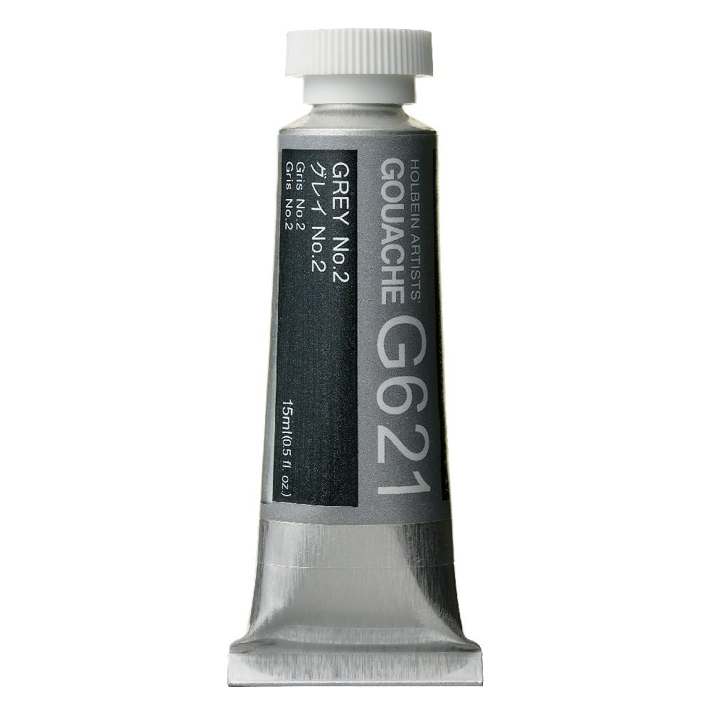 Gwasz Artists’ Gouache - Holbein - Grey no. 2, 15 ml