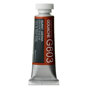 Gwasz Artists’ Gouache - Holbein - Burnt Sienna, 15 ml