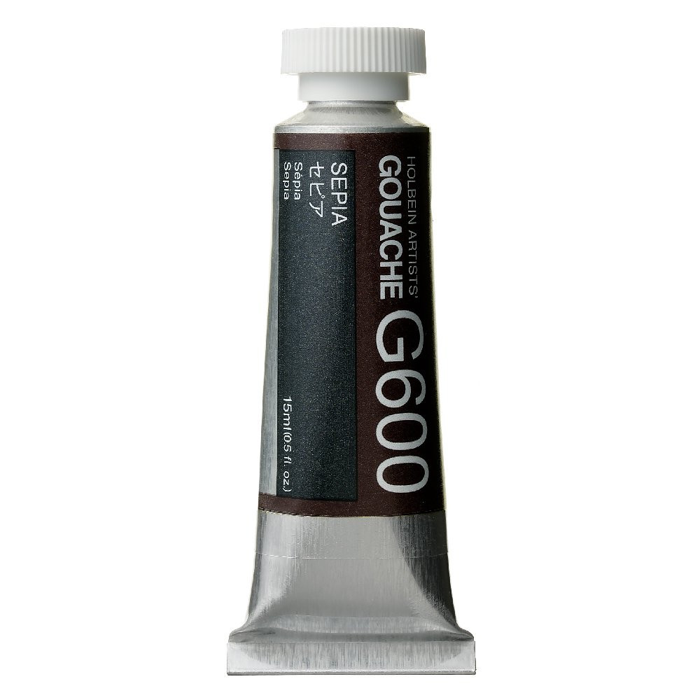 Gwasz Artists’ Gouache - Holbein - Sepia, 15 ml