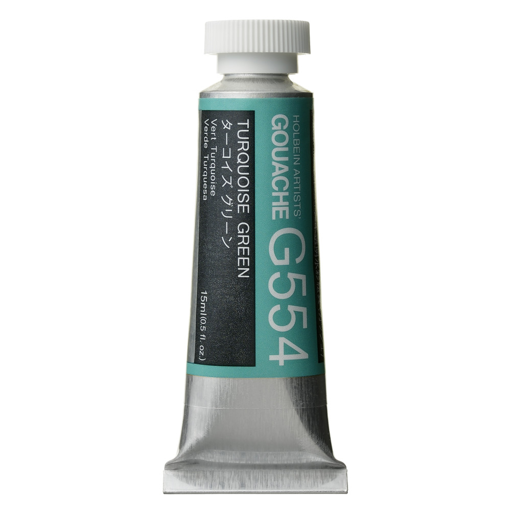 Gwasz Artists’ Gouache - Holbein - Turquoise Green, 15 ml