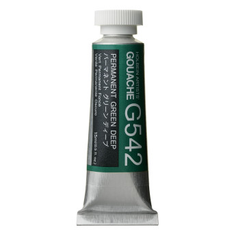 Artists’ Gouache - Holbein - Permanent Green Deep, 15 ml