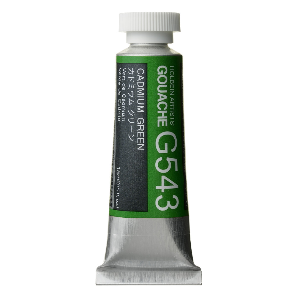 Gwasz Artists’ Gouache - Holbein - Cadmium Green, 15 ml
