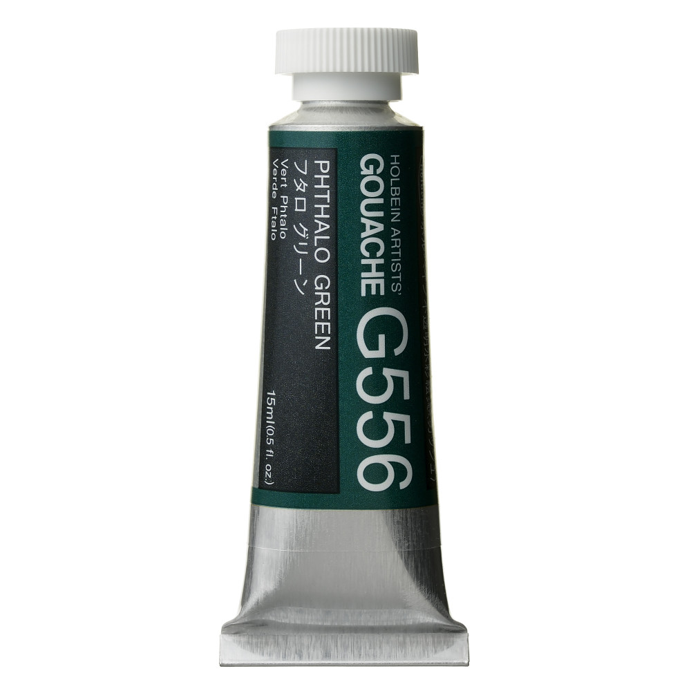 Gwasz Artists’ Gouache - Holbein - Phthalo Green, 15 ml