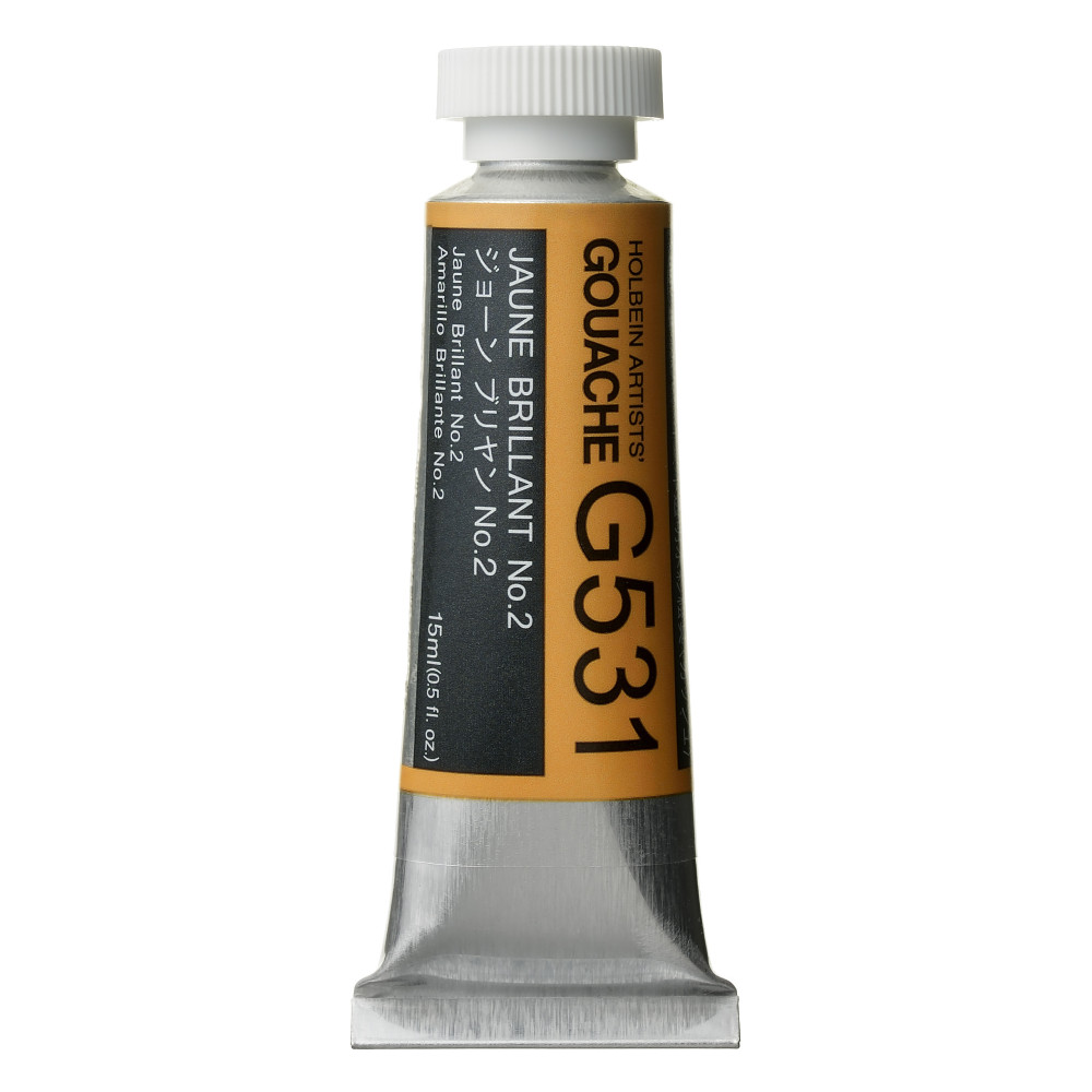 Artists’ Gouache - Holbein - Jaune Brillant 2, 15 ml