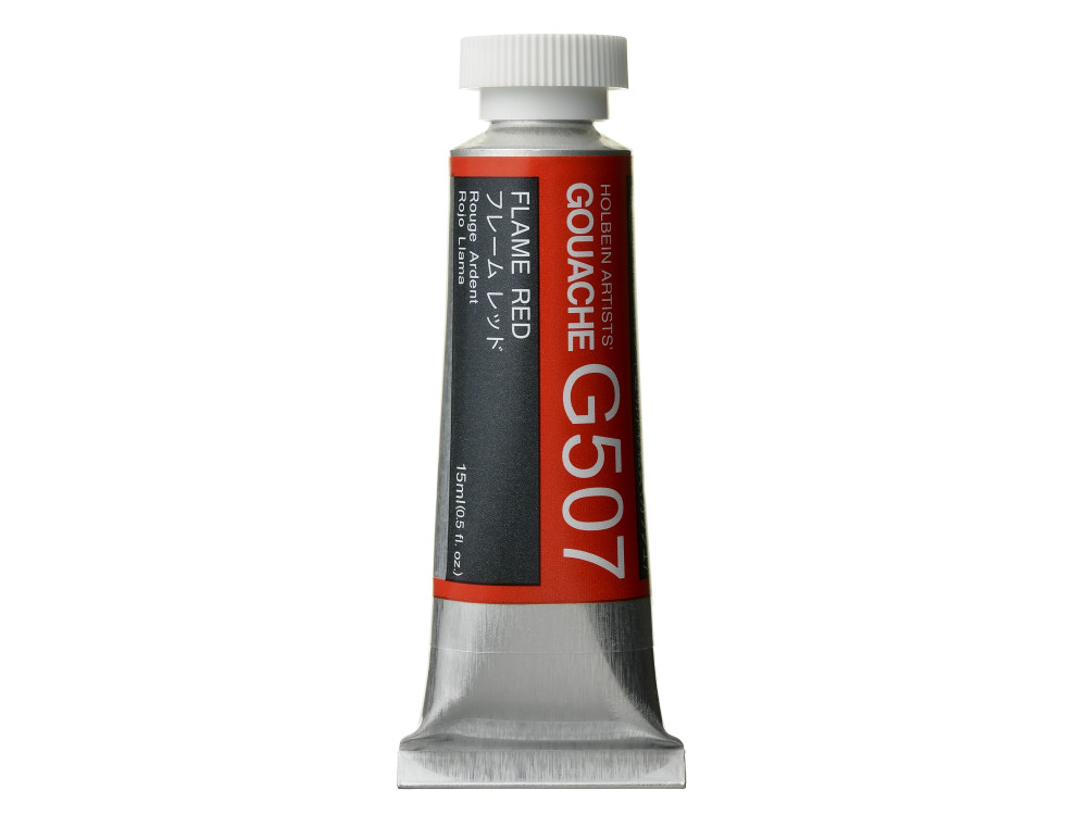 Gwasz Artists’ Gouache - Holbein - Flame Red, 15 ml