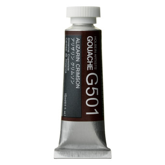 Gwasz Artists’ Gouache - Holbein - Alizarin Crimson, 15 ml