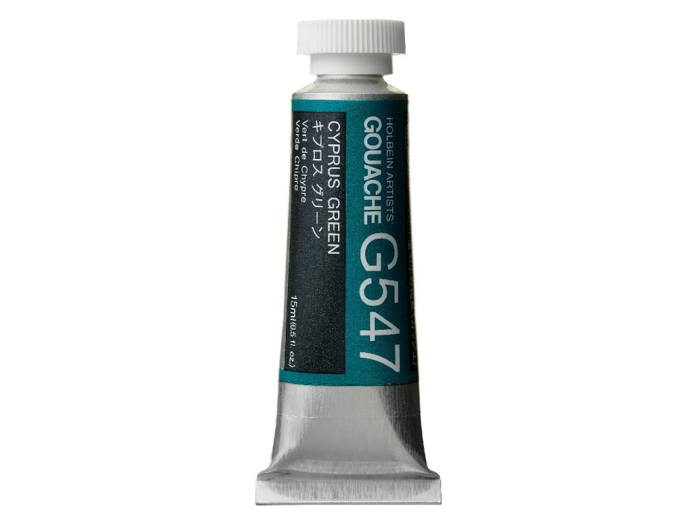 Gwasz Artists’ Gouache - Holbein - Cyprus Green, 15 ml