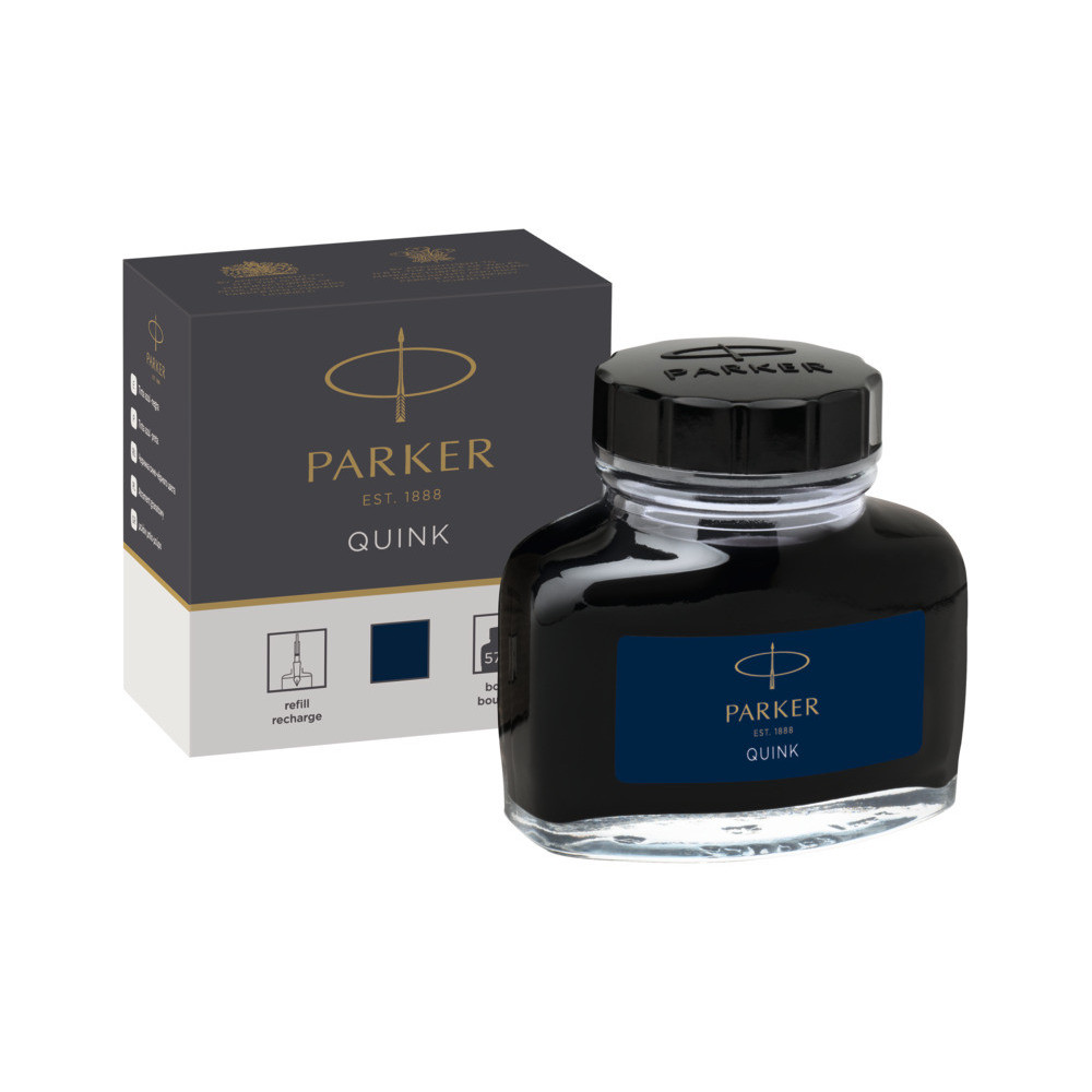 Quink fountain pan ink - Parker - navy blue, 57 ml
