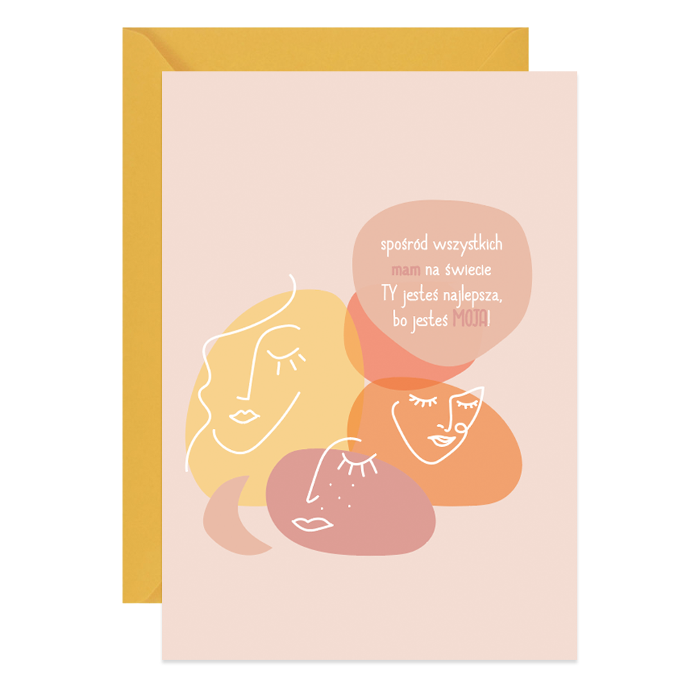 Greeting card A6 - Paperwords - Dla mamy, jesteś moja