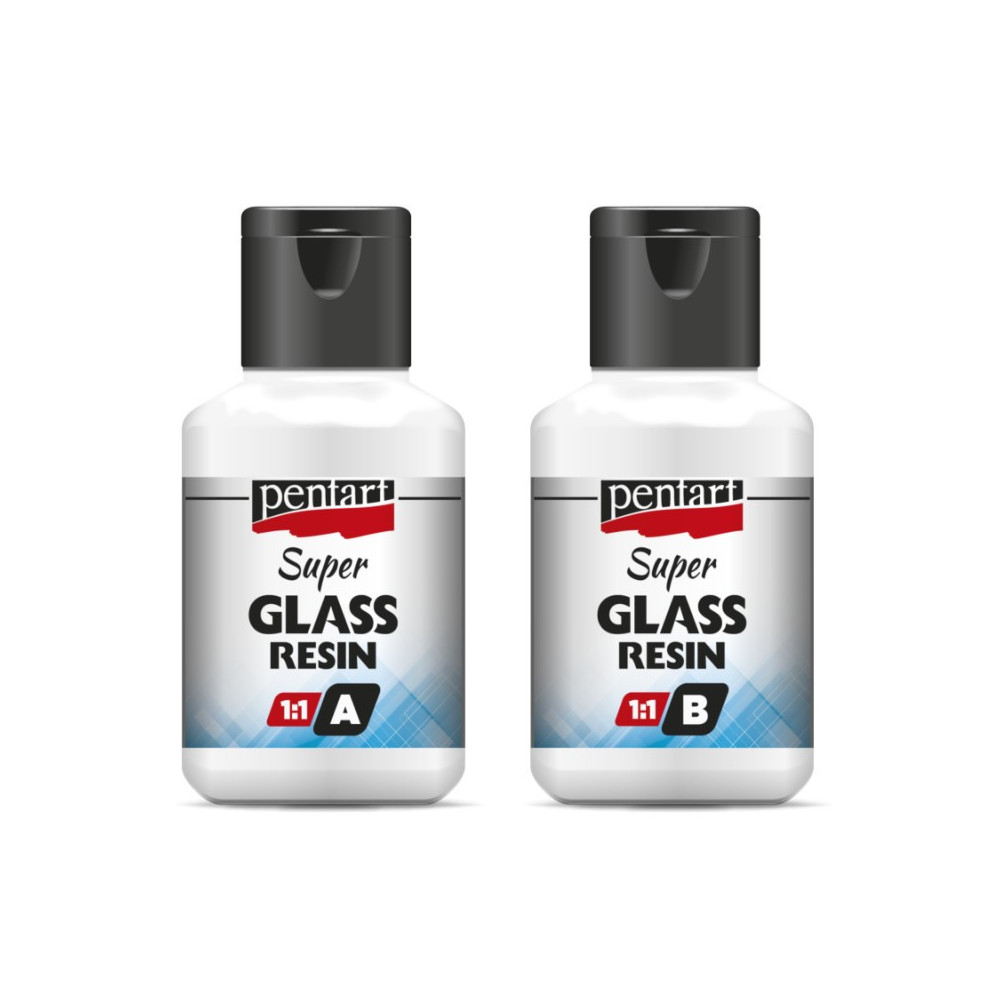 Super Glass Resin 1:1 - Pentart - transparent, 2 x 40 ml
