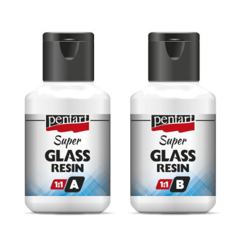 Żywica epoksydowa Super Glass Resin 1:1 - Pentart - krystaliczna, 2 x 40 ml