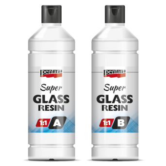 Super Glass Resin 1:1 - Pentart - transparent, 2 x 250 ml